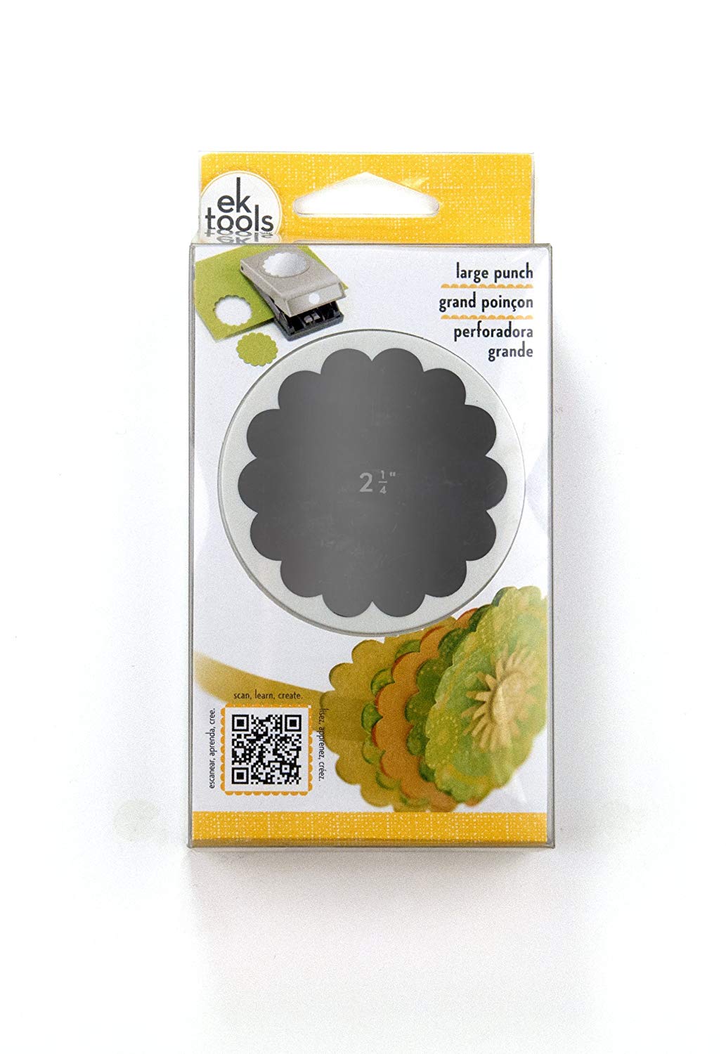EKSuccess EK Tools 2 1/4 Inch Scallop Circle Large Punch, Metal, Grey - Image 2