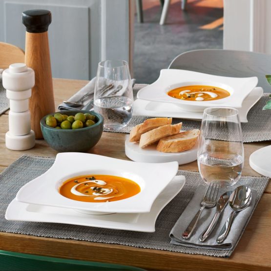 Villeroy & Boch 1025252809 New Wave Square Plate, Premium Porcelain, White - Image 3
