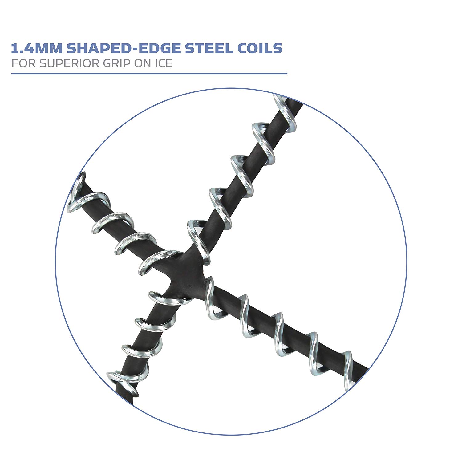Yaktrax Pro Heavy Duty Traction Hiking Cleats, Durable Rubber Strap & Strong 1.4mm Stainless Steel Coils - Image 3