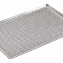 Paderno World Cuisine 15 3/4 Inch by 11 7/8 Inch Perforated Aluminum Baking Sheet with 45 Degree Angled Sides