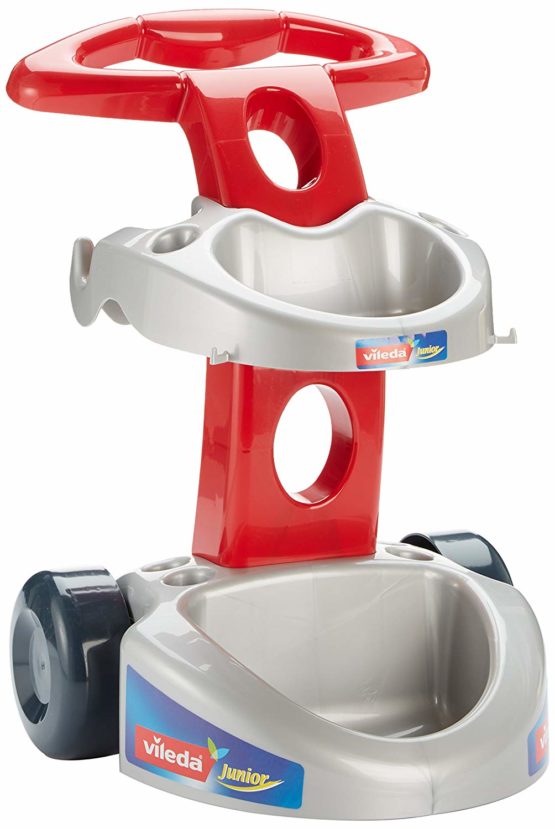 Theo Klein 6721 Vileda broom trolley I The set with robust accessories including mop, bucket, broom and much more. I Dimensions: 36 cm x 46 cm x 53 cm I Toys for children aged 3 and over - Image 2