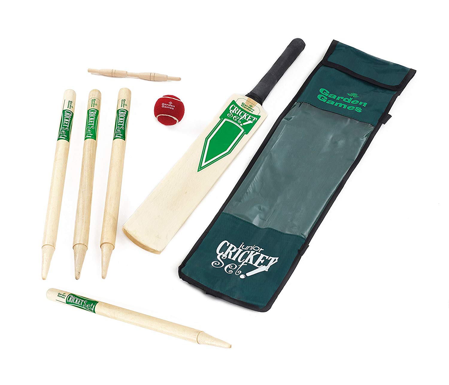 Garden Games Wooden Junior Cricket Set Size 3 Junior Cricket Bat
