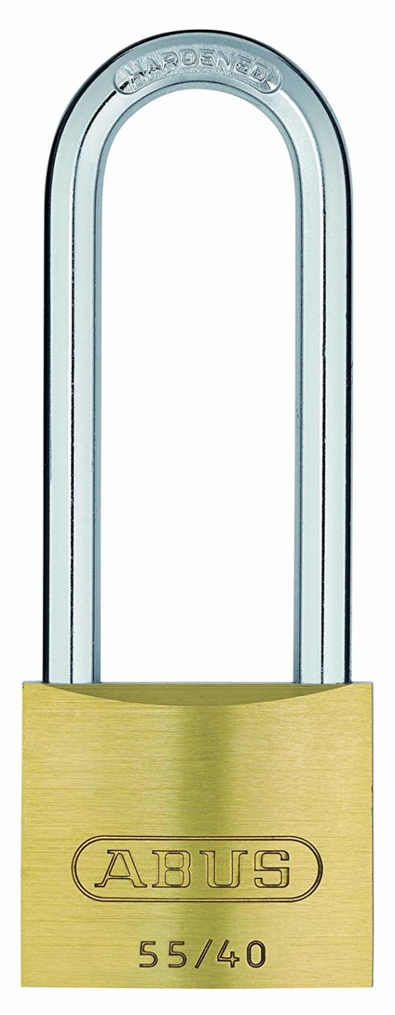 ABUS 04763 63mm Long Shackle Special Brass Padlock with 5401 Alike Keyed