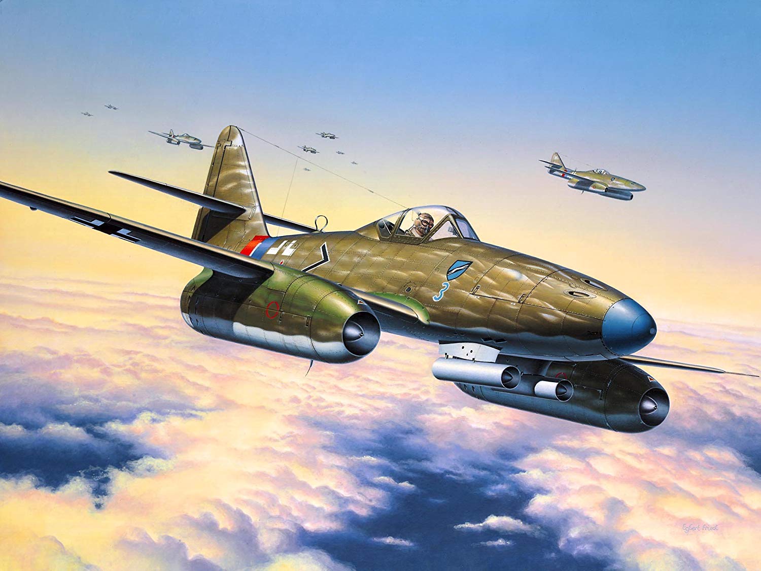 Revell 04166 Messerschmitt Me 262 A1a 1:72 Scale Unbuilt/Unpainted Plastic Model Kit, Camouflage, 1/72 - Image 4