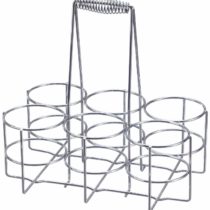 kela Bottle Holder, Metal, Silver, 31 x 31 x 21 cm