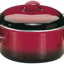 IBILI Casserole Volcan with lid 16 cm of Enamelled Steel, Red/Black, 16 x 16 x 10 cm