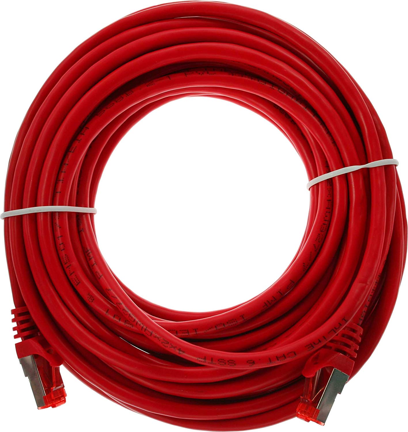 InLine 76420R S/FTP Patch Cable 250MHz PVC Copper 20 m Red, 20m - Image 2