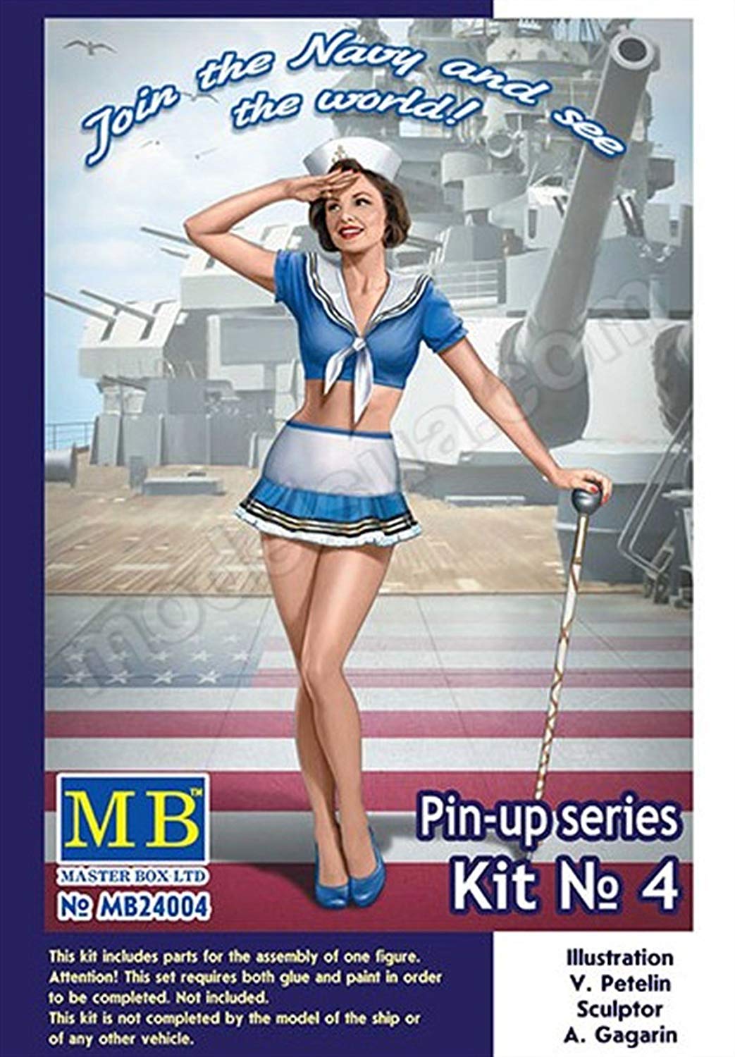Masterbox 1:24 Scale Pin-up series, Kit No. 4 Suzie Construction Set (Grey), Small