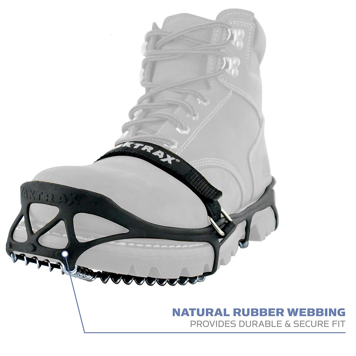 Yaktrax Pro Heavy Duty Traction Hiking Cleats, Durable Rubber Strap & Strong 1.4mm Stainless Steel Coils - Image 4