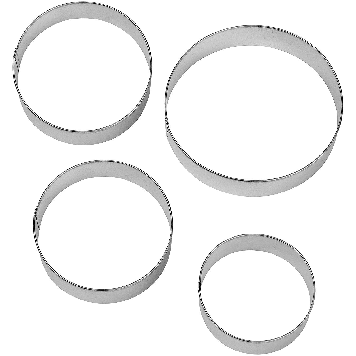 Wilton 2308-0914 Nesting Circles Cookie/Biscuit Cutter Set, 4-Piece , Silver - Image 2