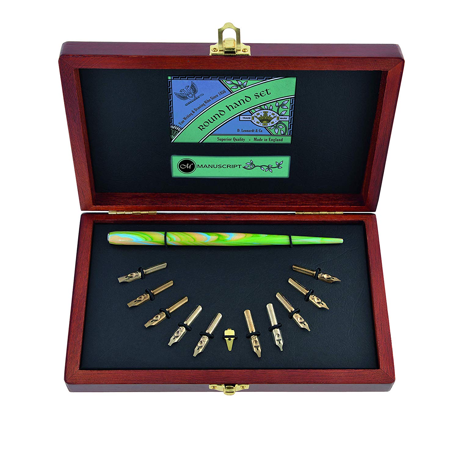 Manuscript Collectors Round Hand Set. The Perfect Calligraphy Set For All Users. Calligraphy Beginners Set Including 10 Round Hand Nibs