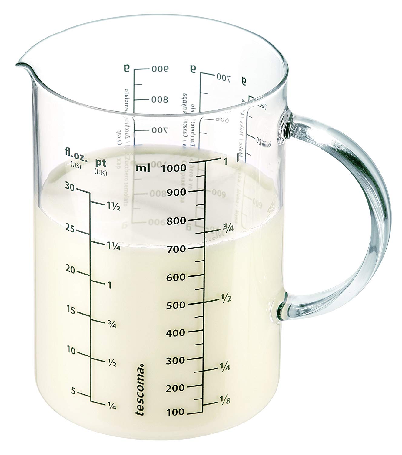 Tescoma 630434 Delicia 1.0 Liter Glass Measuring Vessel, 1 - Pack, Transparent
