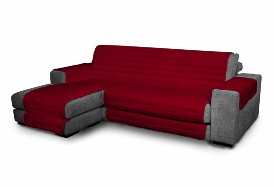 ELEGANT Quilted Sofa Cover, Bordeaux 240cm + chaiselongue