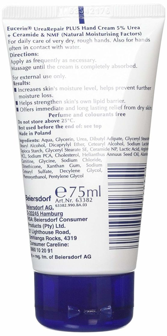 Eucerin 3470663 UreaRepair Plus 5% Urea Hand Cream 75ml - Image 2