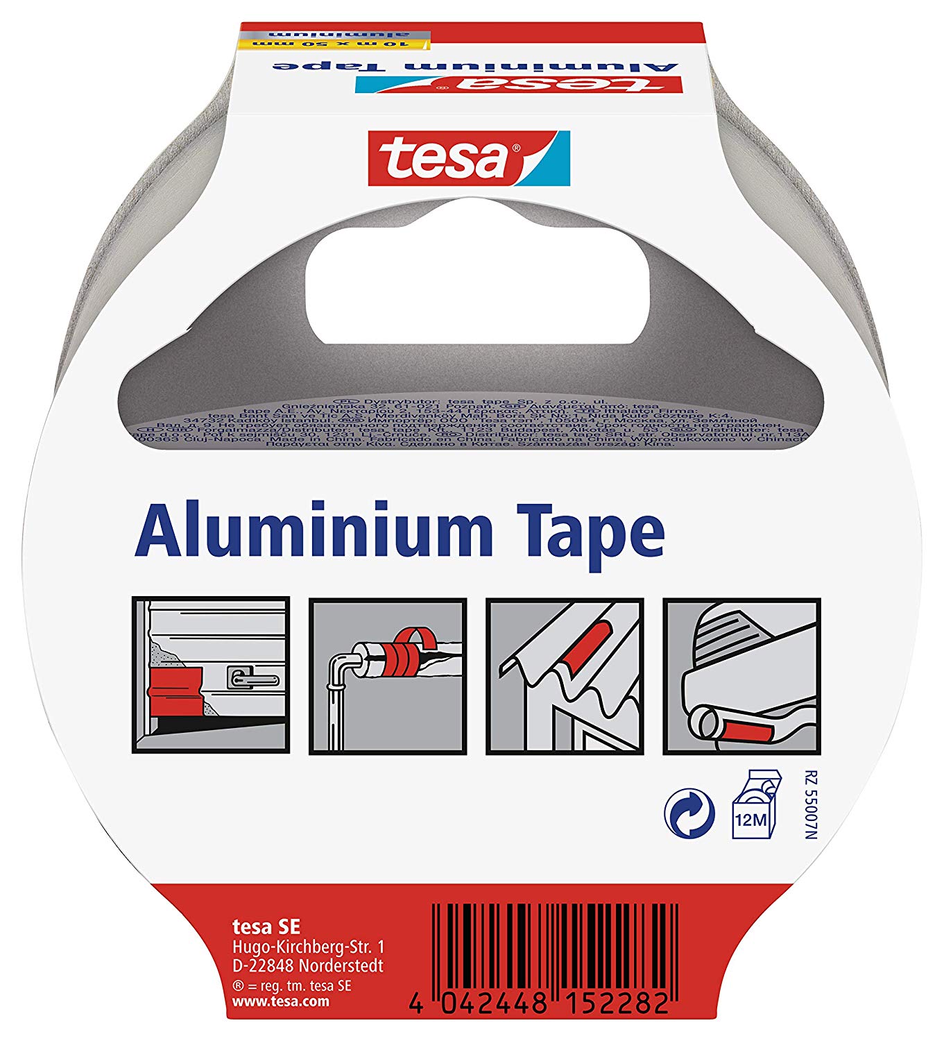 tesa Ruban Adhésif Aluminium, Bande Auto Adhésive en Aluminium pour la Réparation et l'Isolation de Surfaces Métalliques - Image 3