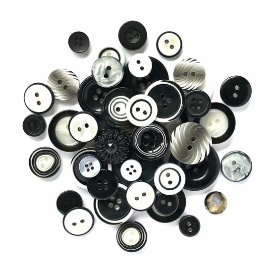 Buttons Galore Black & White, Multi-Colour, 0.6