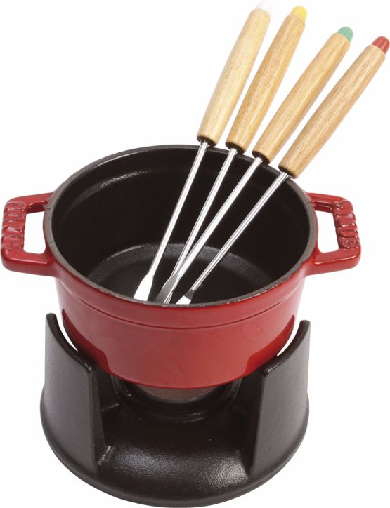 Staub 1400406 Mini Chocolate Fondue Set, 10 cm, Cherry - Image 2
