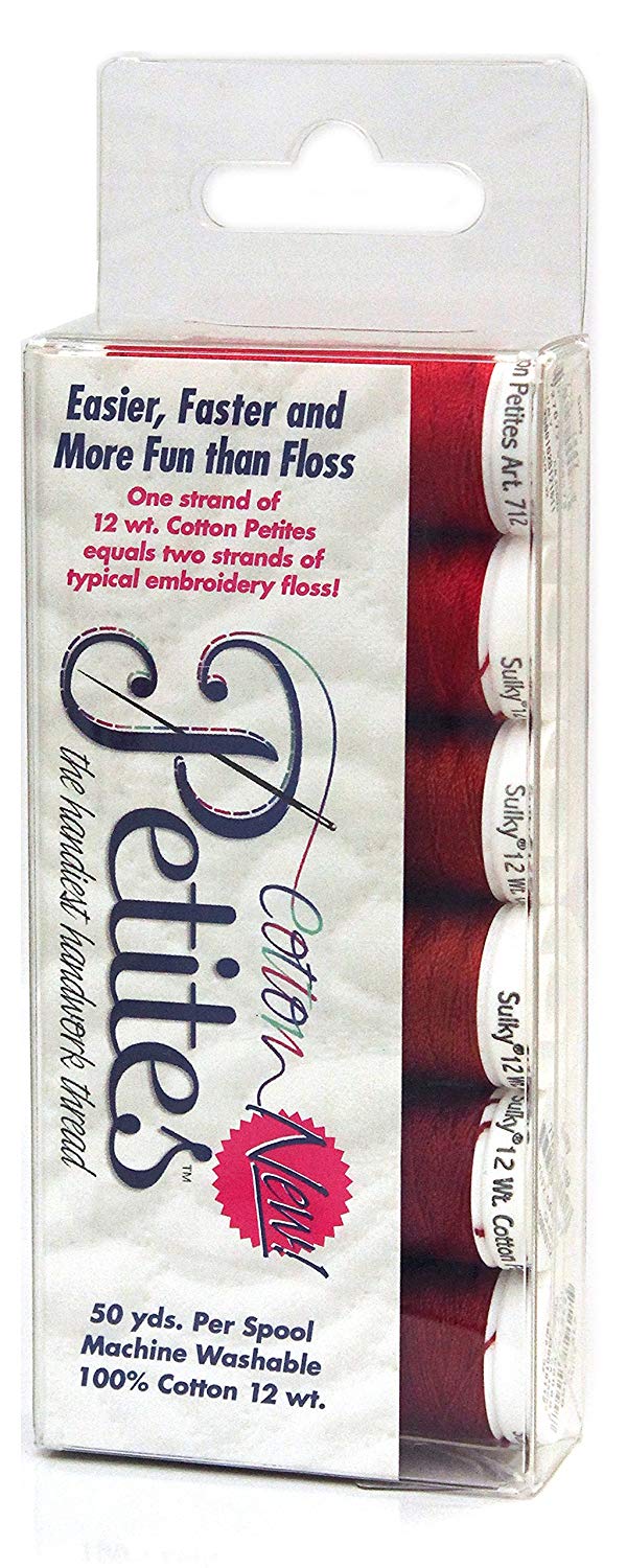 Sulky Cotton Sampler 12wt Petites-Redwork Assortment, Cotton Petites, Transparent