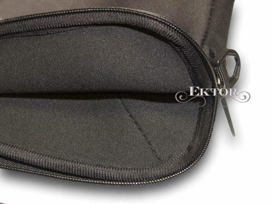 Ektor Ltd 13" Laptop Notebook Soft Bag Neoprene Case With Handle and Shoulder Strap, Green Flowers Artwork - Image 4