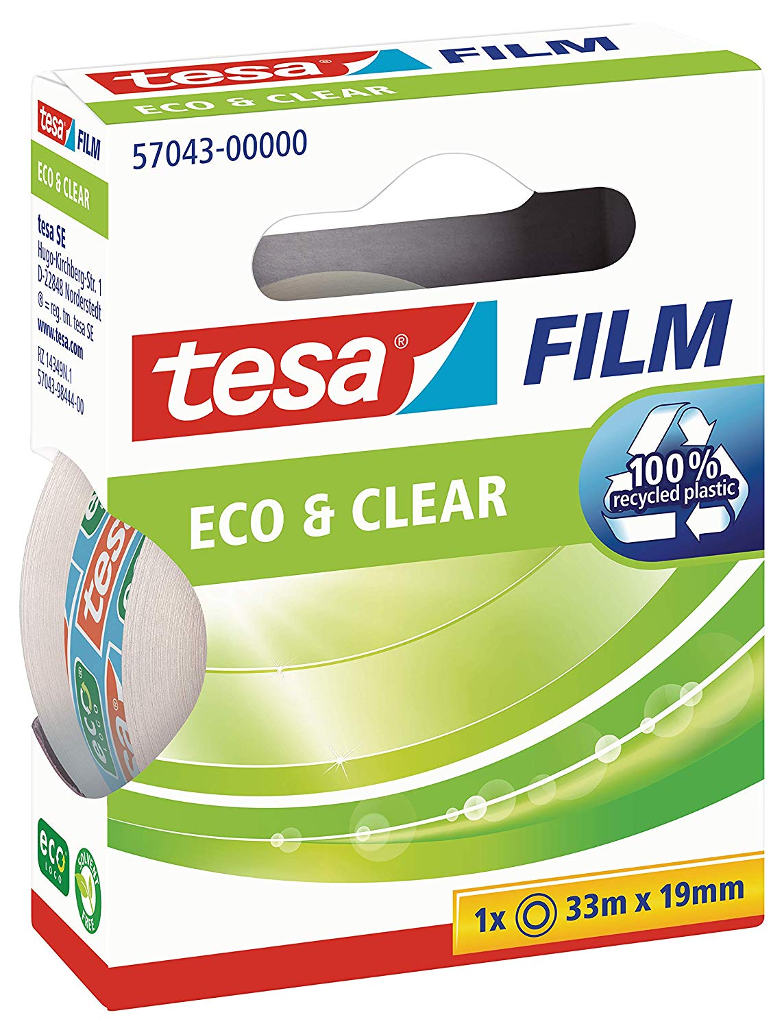 tesa UK tesafilm ecoLogo 33M x 19MM, Green - Image 2
