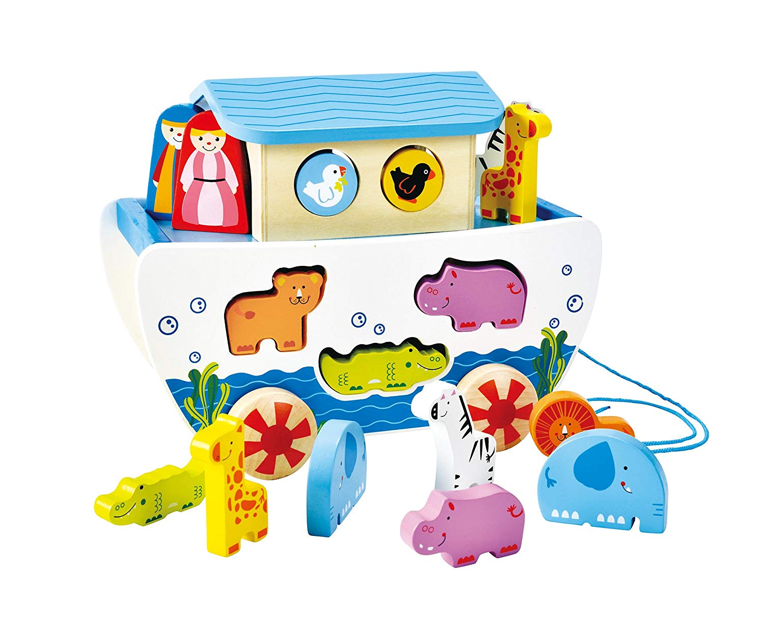 Hape Pull along Noah's Ark, Multicolor, ND