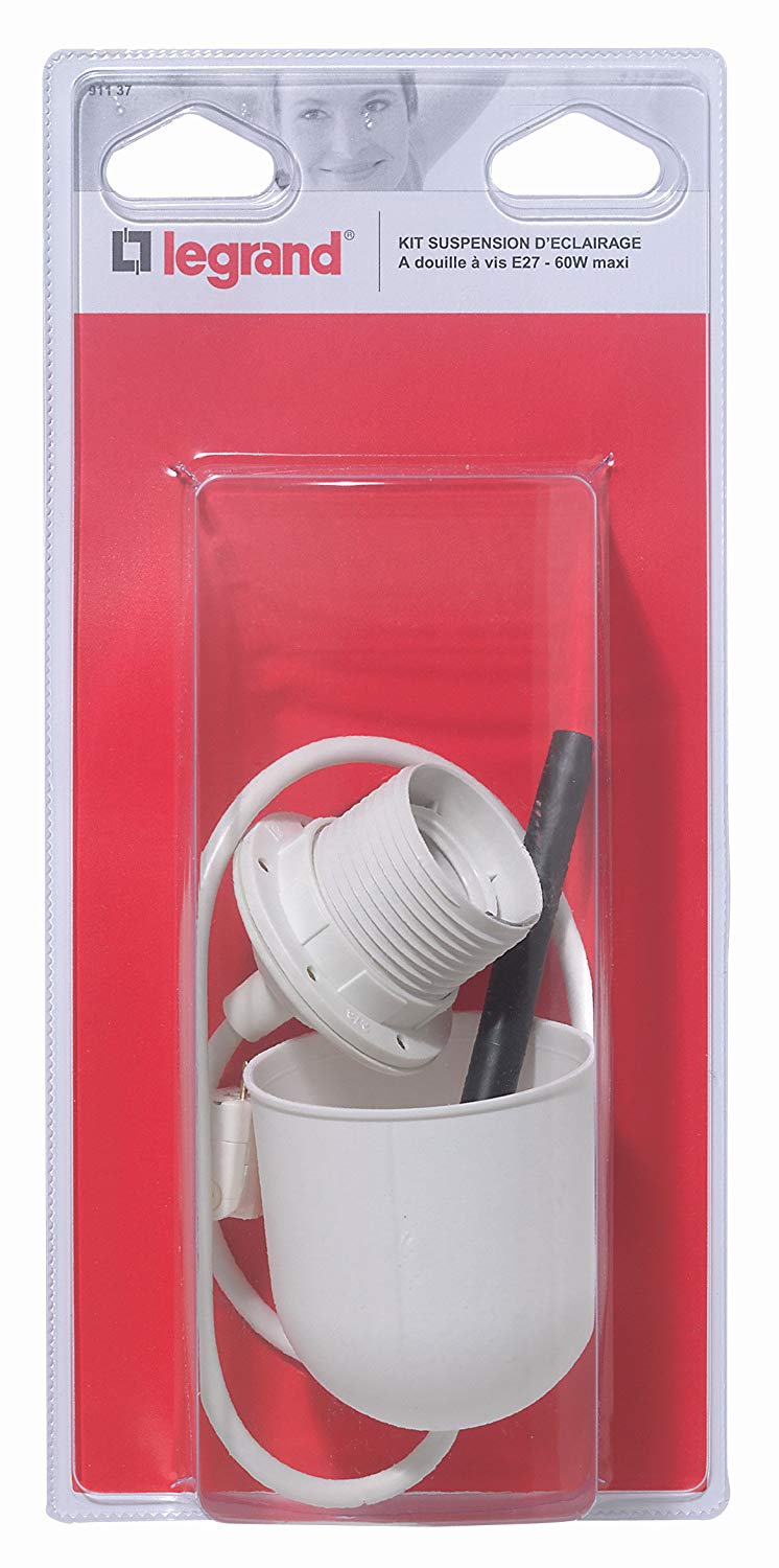 Legrand LEG91137 Pendant Light Kit E27 60 W, White, 60 cm