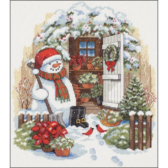 DIMENSIONS 8817 Garden SHED Snowman, Various, 12 x 14 (30 x 36 cm)