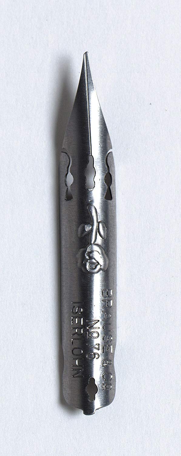 Brause 76B, Writing nibs for nib/ pen holders, Box of 15, Rose nibs, Very Flexible, Manufactured in Germany, Calligraphy