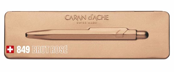 Caran Dache Ballpoint Pen, Brut Rose, with Goliath Blue Medium Cartridge, 849.997 - Image 2