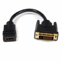 StarTech 8in HDMI to DVI-D Video Cable Adapter - HDMI Female to DVI Male - HDMI to DVI Dongle Adapter Cable (HDDVIFM8IN),Black