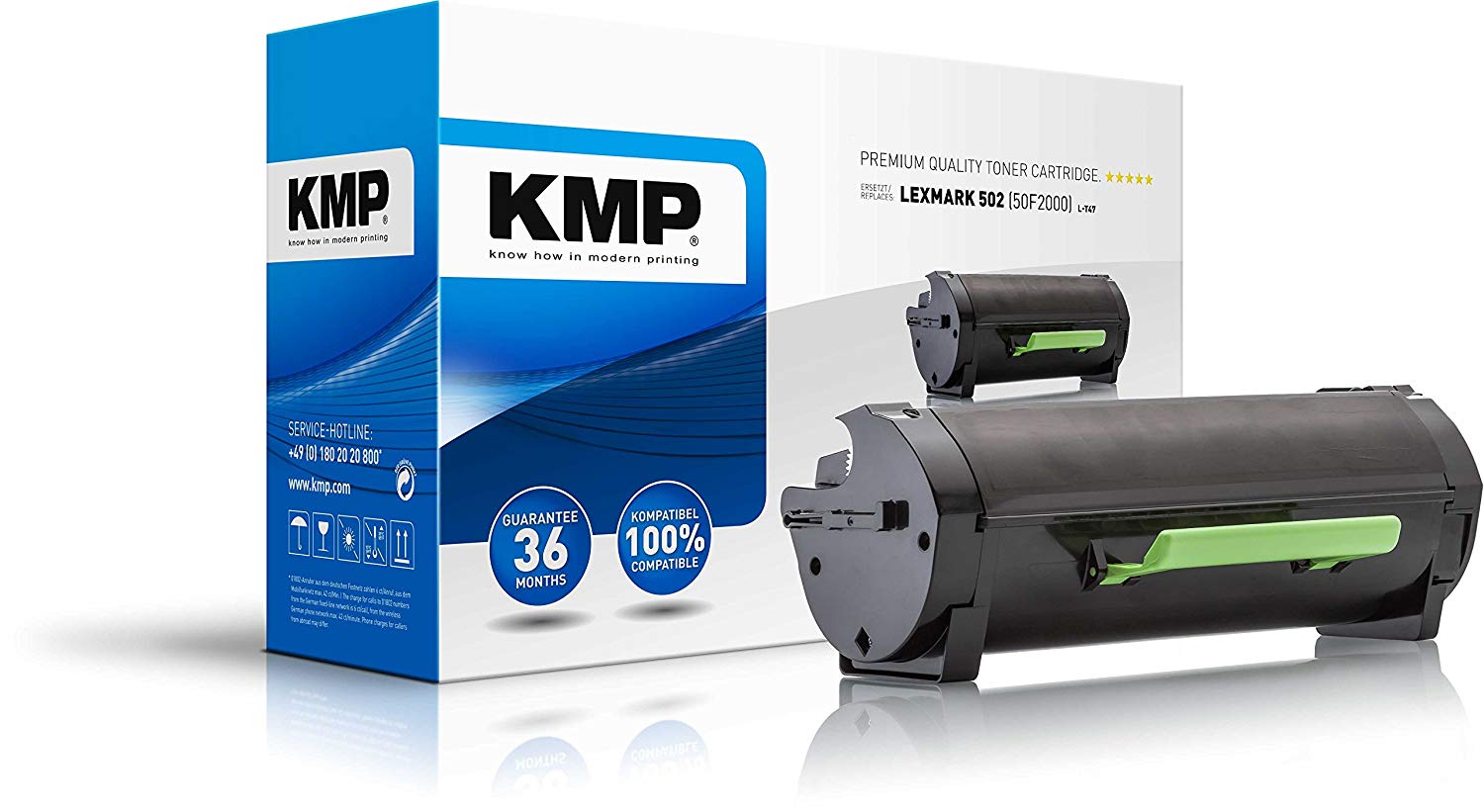 KMP L-T47 Toner Replaces Lexmark 502 50F2000 Black