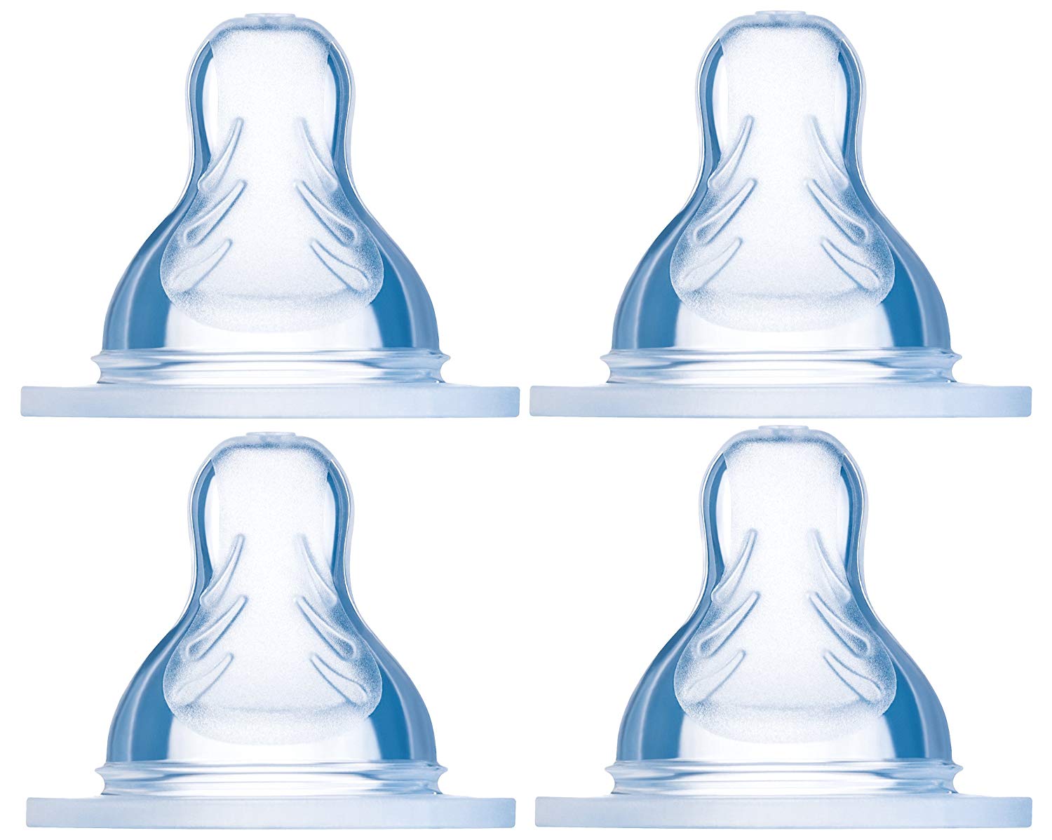 Mam 99964100 Teat Set Size X 4-Pack Packaging and Instructions in Foreign Language, transparent