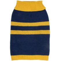 Bh Pet Gear Navy/Yellw-Stripe Sweater Large, Acrylic, Multicolour, 45.72x25.4x0.76 cm