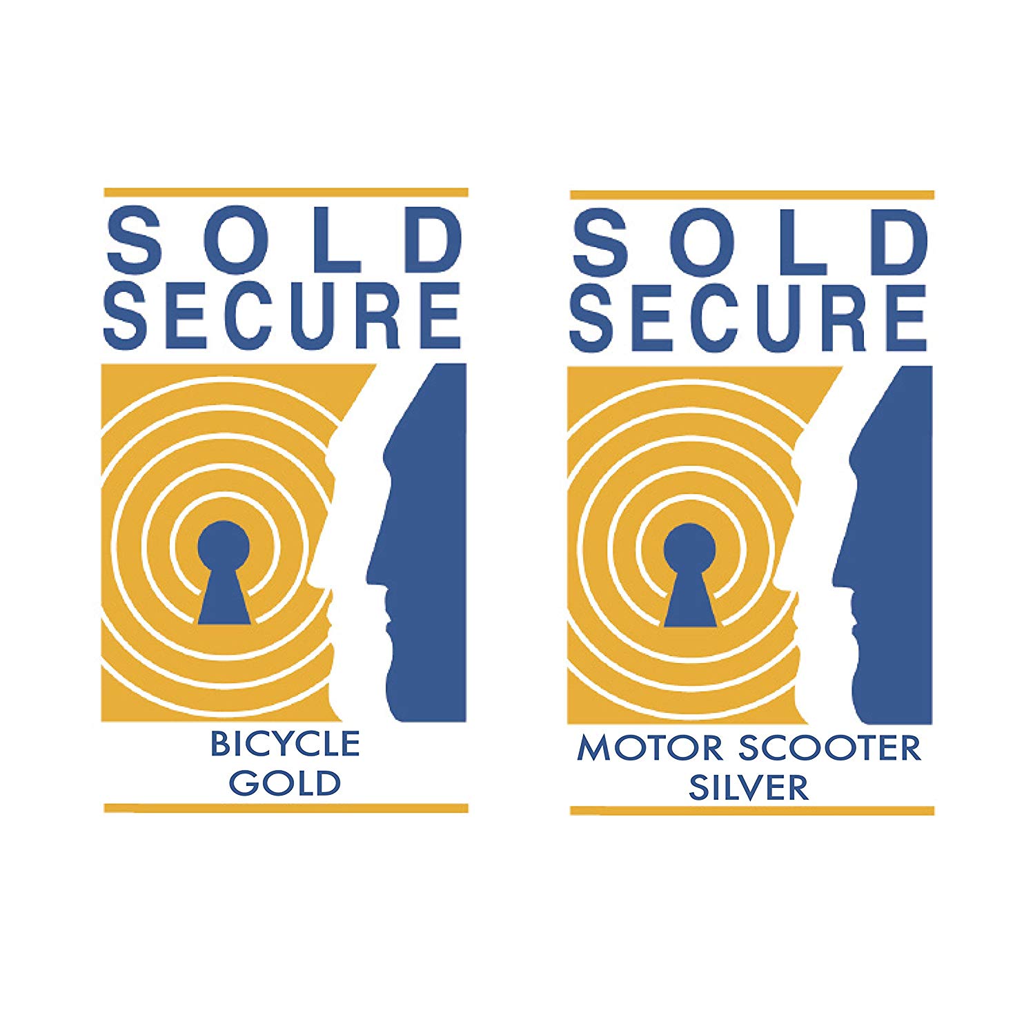 Sterling 100SSP 10 mm x 1 m Sold Secure Chain and 50 mm Solid Steel Closed Shackle Padlock Set, Gold,silver - Image 3