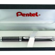 Pentel EnerGel Liquid-Gel Sterling BL407ABOX Rollerball Pen with Matte Black Casing Stroke Width 0.35 mm Ball Diameter 0.7 mm Black