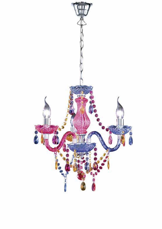 Reality Chandelier Luster, Chrome, E14 (Small Edison Screw)