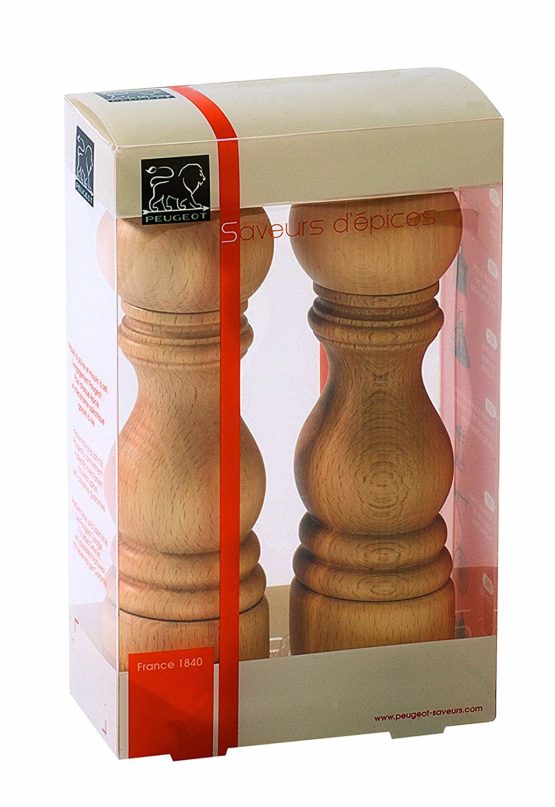 Peugeot Paris Duo u'select Salt & Pepper Mill Set 18cm, Wood, Natural, 5.7x5.7x18 cm