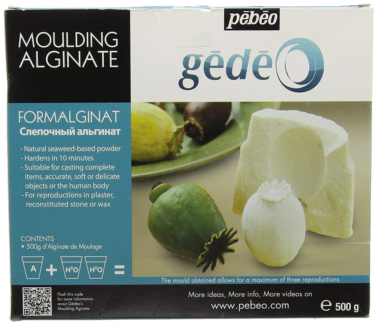 Pebeo GEDEO Alginate 500 g - Natural, QPA310, White, 500g