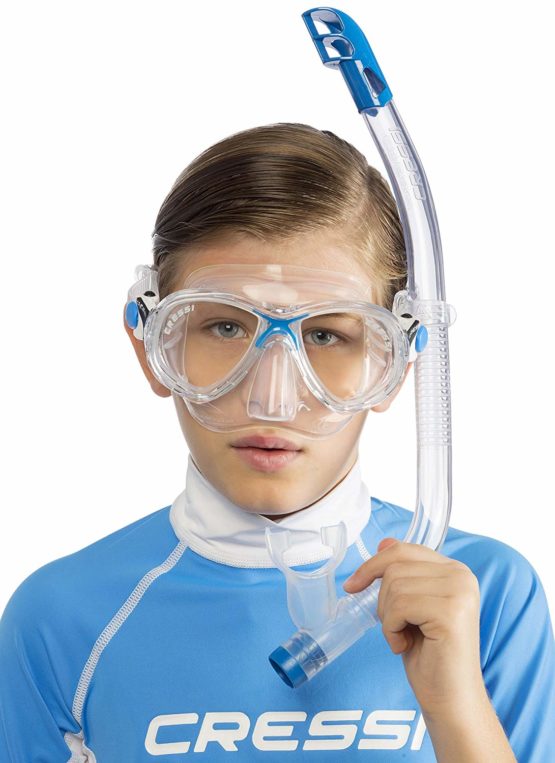 Cressi Kids' C Estrella VIP Jr Clear/Lime Junior Snorkeling/Diving Combo Set - Image 3