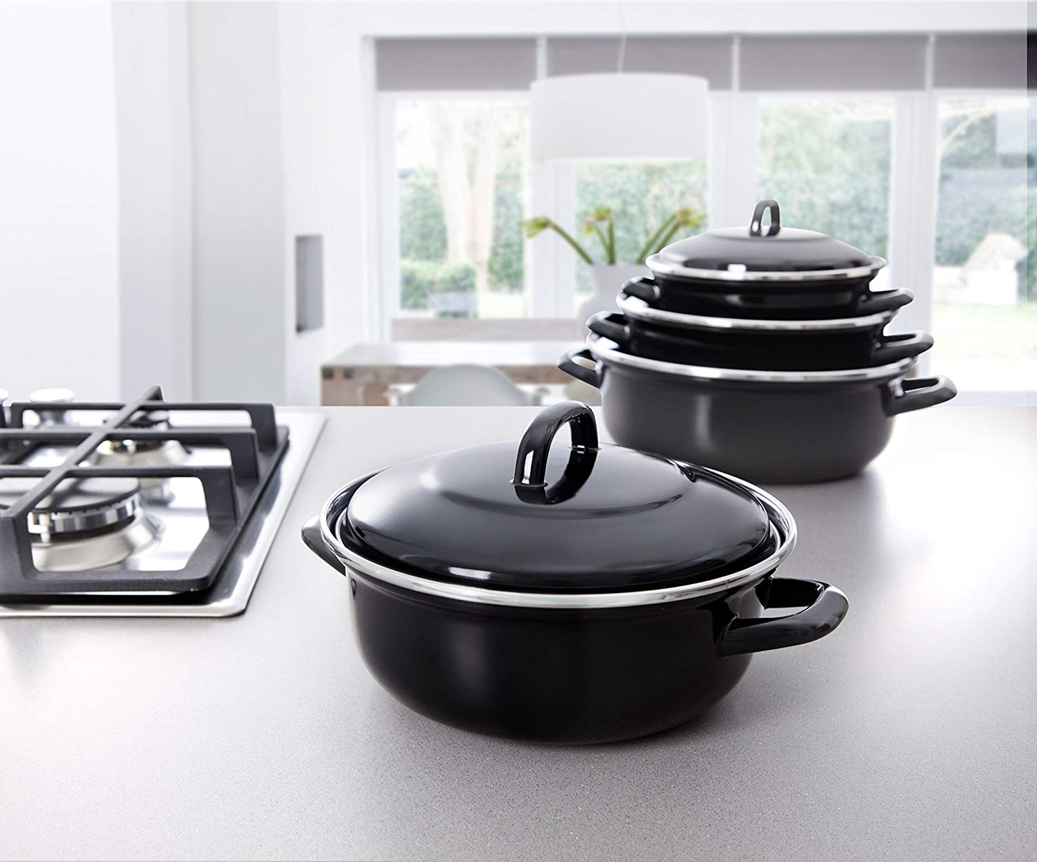 BK Cookware B1208.528 28 cm 4 Litre Fortalit Dutch Oven, Black - Image 2