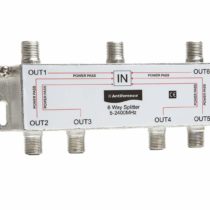 Antiference AS06 6 Way F-Type Indoor TV Signal Splitter