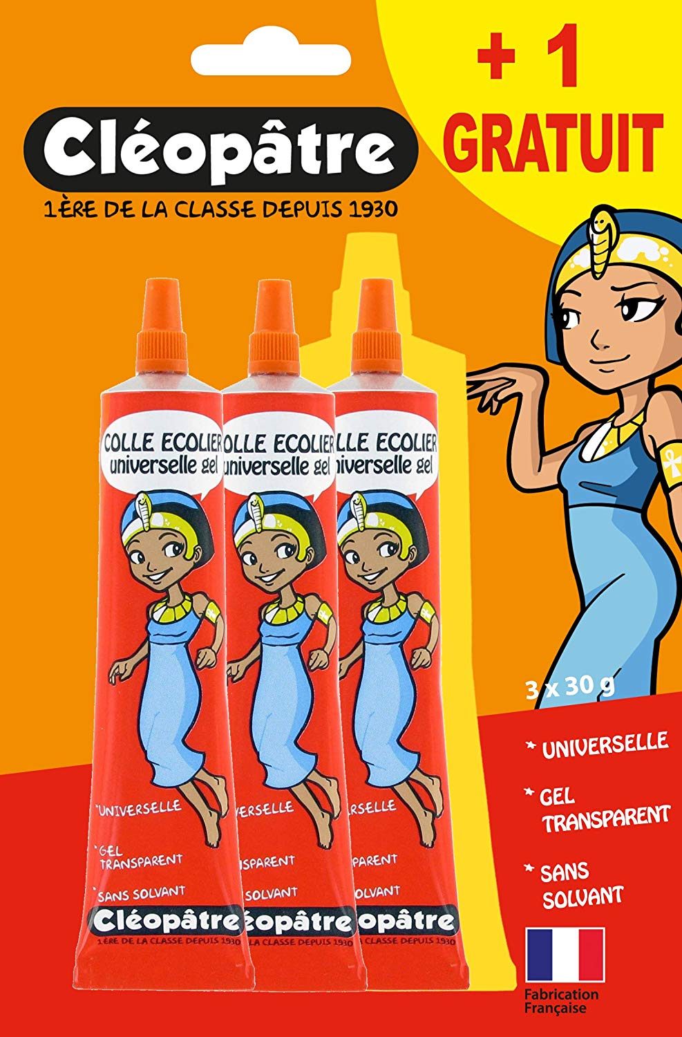 Cléopâtre BL3CE30 Pack of 2-Strong Glue 1 Free Universal, transparent