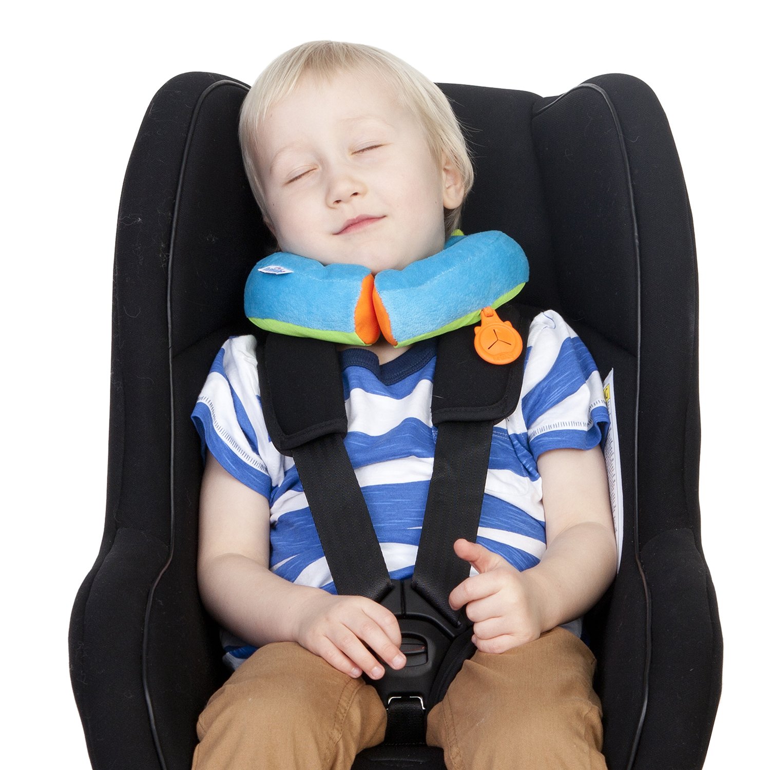Trunki Kid's Travel Neck Pillow and Chin Rest, Bert (Blue) - Image 2