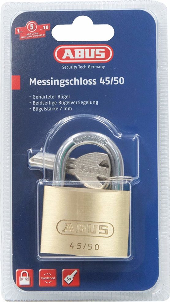 ABUS 200779 Padlock Type 45/50 Brass 5 Keys - Image 3