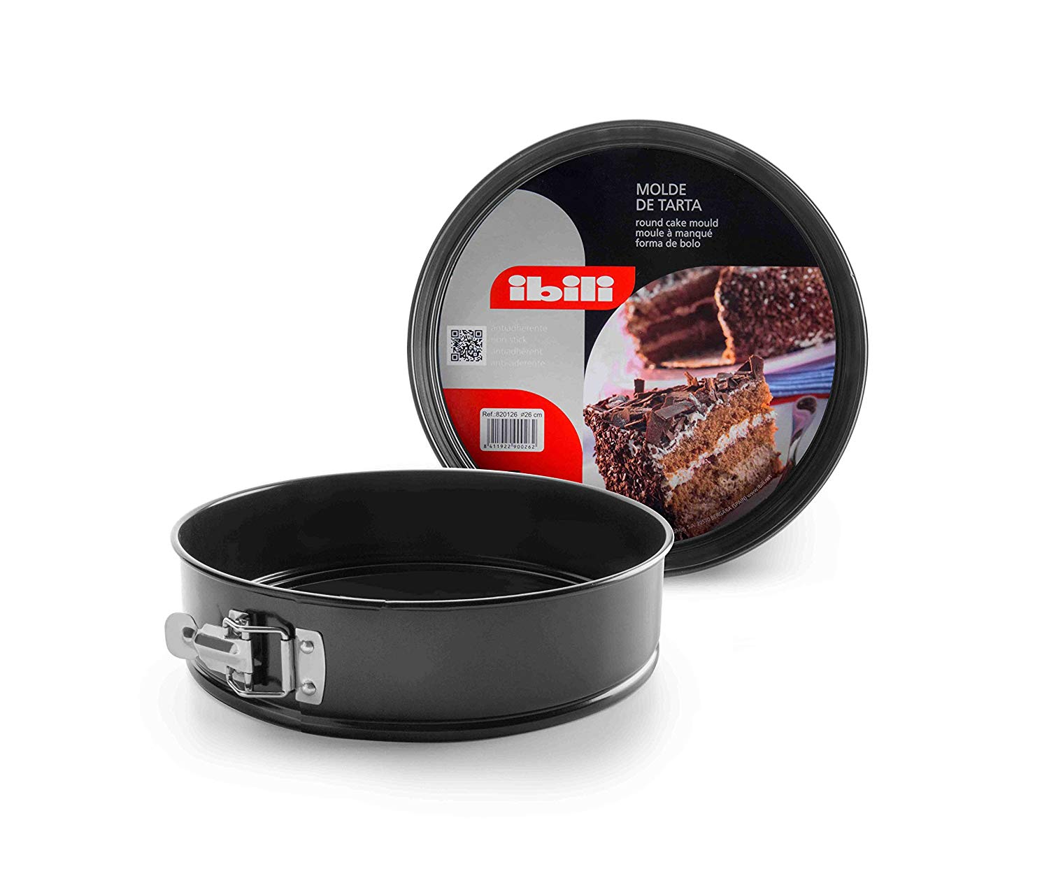 IBILI Molde Desmontable Moka-Chapa Acero Antiadherente-Diametro 10 cm-Libre de PFOA(820110), Black, 10 x 10 x 5 cm