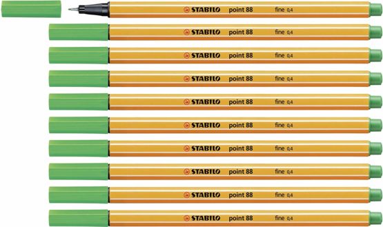 Fineliner - STABILO point 88 Box of 10 Green