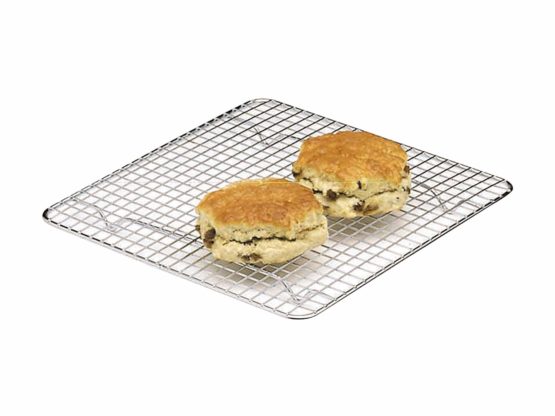 KitchenCraft Cake Cooling Rack / Trivet with Chrome-Plated Finish, Square, 25.5cm - Image 2