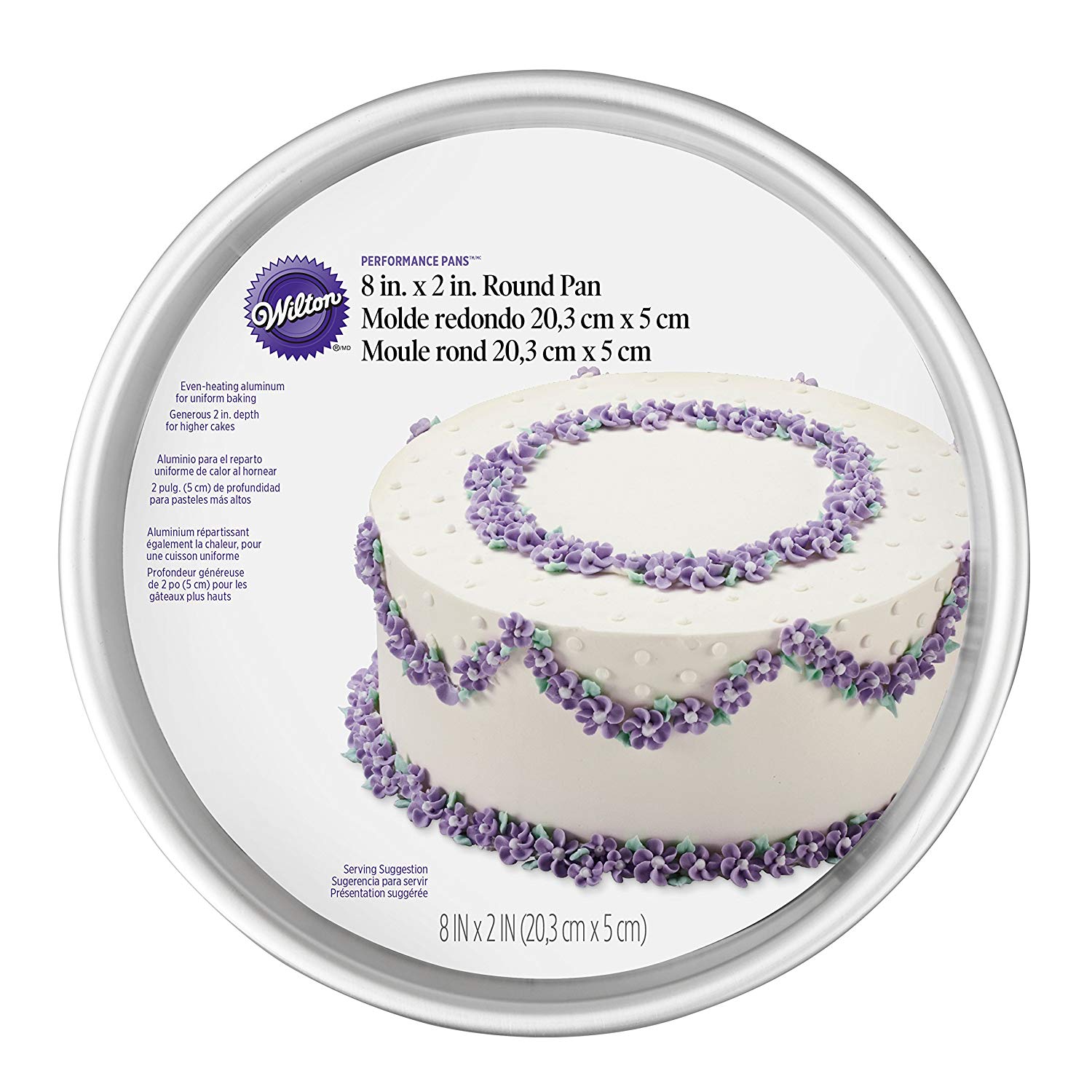 Wilton Round Cake Tin, Aluminium, 20.3cm (8in) - Image 2