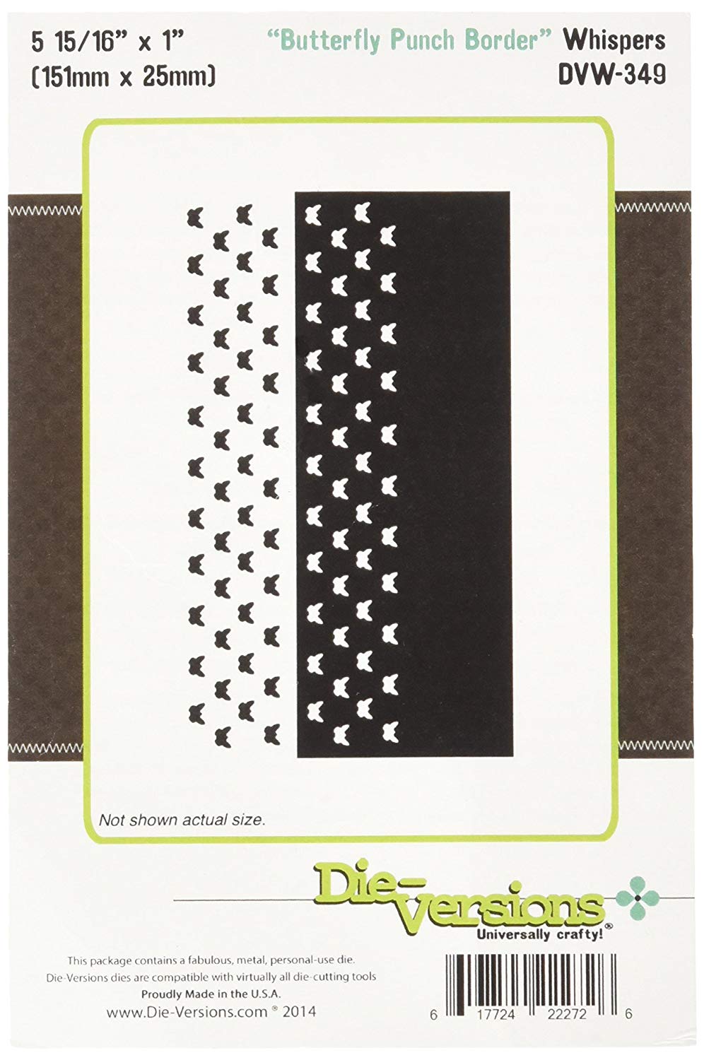 Whispers April Release Die-Versions Butterfly Punch Border Die, Multi-colour - Image 2