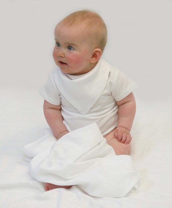 MuslinZ 12 Pack 100% Pure Cotton White Baby Muslin Squares, burp cloths, newborn nappy 70x70cms - Image 3